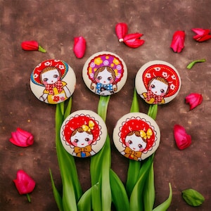 Kurumibotan Fridge Magnet 3.8 / Girl Feli