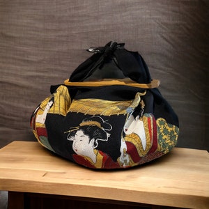 Furoshiki patchin quercia / manico in legno / manico per borsa furoshiki / accessorio furoshiki / manifattura di Kyoto dal design giapponese / accessorio kimono / kawaii immagine 8