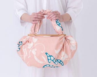 Furoshiki L 90 Yumeji Takehisa/Beans Pink/ Kimono accessories/ Kimono accessories/ Furoshiki bag/ Sustainable packaging/Furoshiki bag