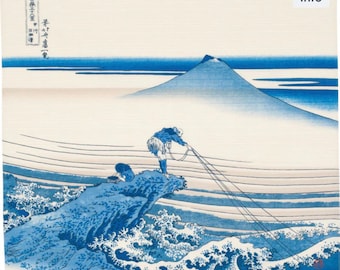 Furoshiki S 48 Ukiyo-e / Kajikazawa Province Inkai Blue