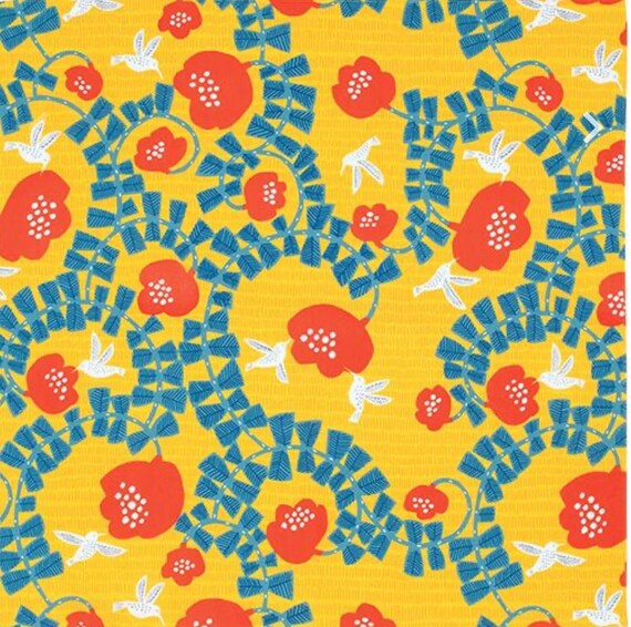Furoshiki S 45 Cohare Hummingbird Yellow-red/ Sustainable