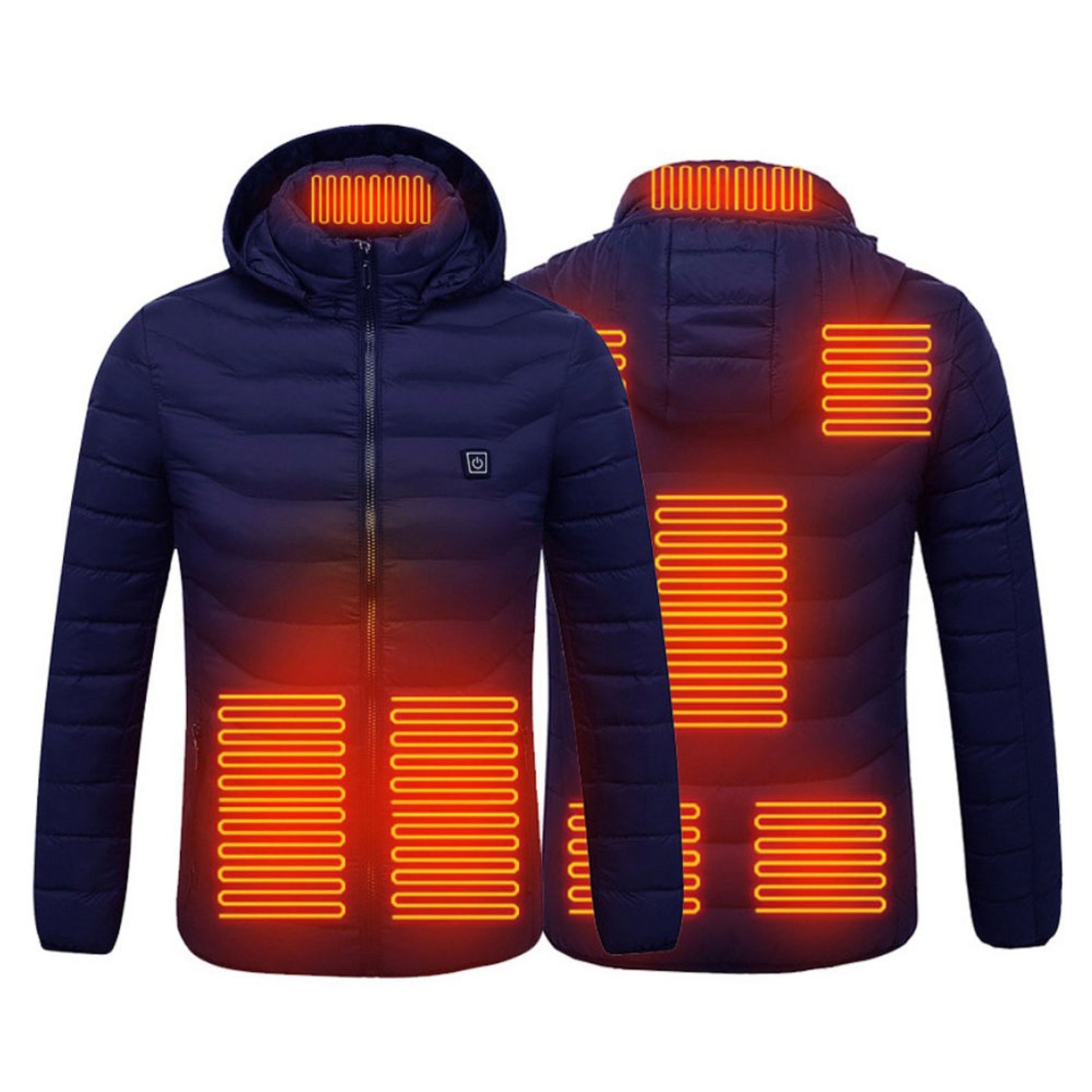 Heated Jackets Down Cotton Warm Winter Men Women Cothing USB Etsy