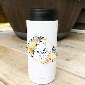 Best Grandma Ever Can Cooler - Skinny Can Cooler, Beer Can Cooler, Can Holder, Christmas Gift, Drinking Gift, Gift, Gift for Grandma