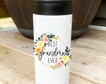 Best Grandma Ever Can Cooler - Skinny Can Cooler, Beer Can Cooler, Can Holder, Christmas Gift, Drinking Gift, Gift, Gift for Grandma