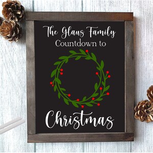 Days Until Christmas Wooden Sign, Christmas Countdown, Chalkboard Countdown, Christmas Sign, Christmas Home Decor, Farmhouse Christmas