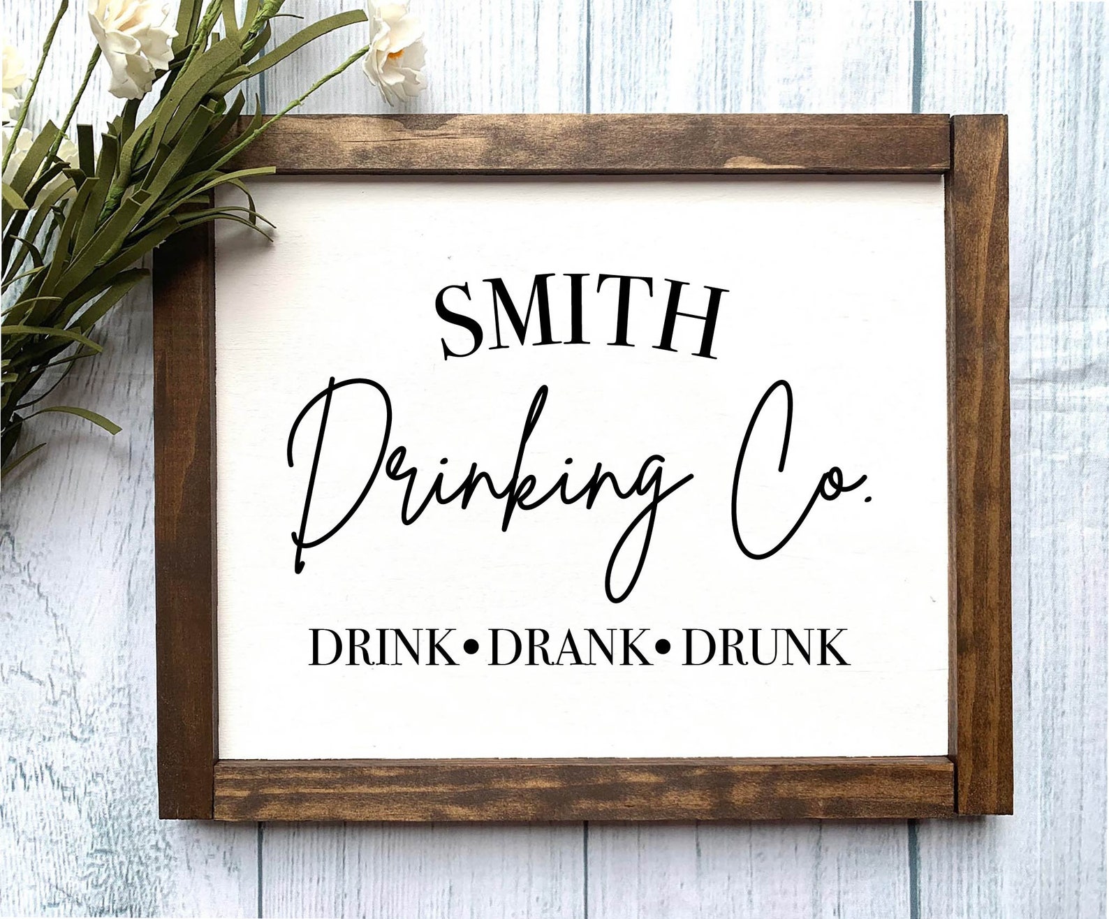 Drinking Farmhouse Wooden Sign, Man Cave Decor, Bar Sign, Housewarming ...