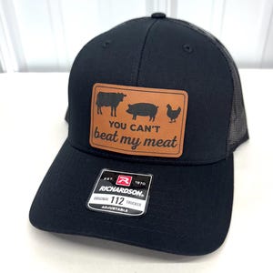 Can&#39;t Beat My Meat Hat, Richardson 112 Trucker Hat, Funny Hat, Gift for Man, Gift for Husband, Boyfriend gift, Trucker Hat for Dad