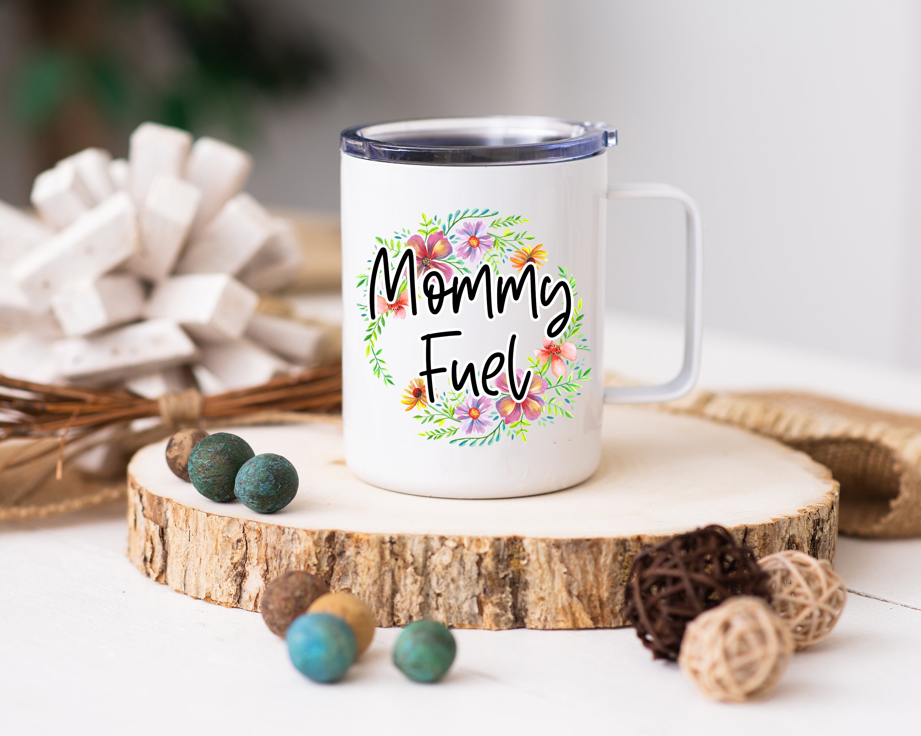 Mommy Fuel Camping Coffee Mug With Lid Christmas Gift Gift Under