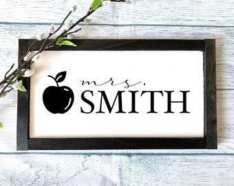 Custom Teacher Gift, Teacher Sign, Classroom Decor, Teacher Appreciation, Teacher, Rustic Teacher Sign,  Personalized Sign