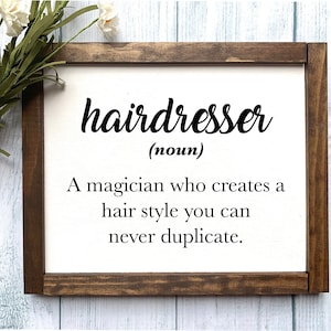 Hairdresser Wooden Sign, Hairdresser Gift, Hairstylist Gift, Hair Sign, Salon Decor, Salon
