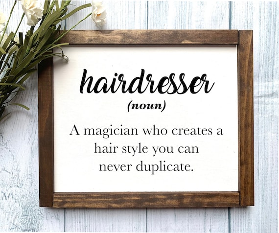 Hairdresser Wooden Sign, Hairdresser Gift, Hairstylist Gift, Hair Sign, Salon Decor, Salon
