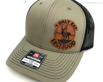 I Only Eat Fast Food Hunting Hat, Richardson 112 Trucker Hat, Funny Hat, Gift for Man, Gift for Husband, Boyfriend gift, Trucker Hat