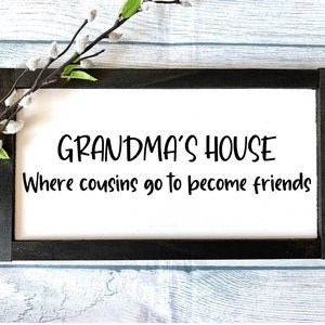 Grandma&#39;s House Sign, Grandparents Wooden Sign, Grandparents Gift, Mother&#39;s Day Gift, Father&#39;s Day Gift, Grandkids Sign, Christmas Gift