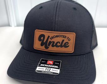 Promoted to Uncle Hat, Richardson 112 hat, Pregnancy Announcement, Gift for Uncle, Father’s Day gift, Trucker Hat for Uncle, Custom Hat