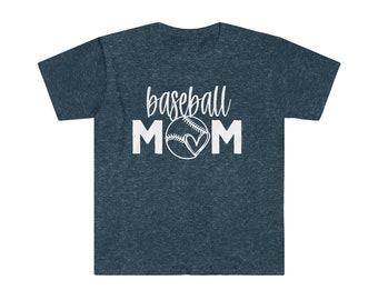 Baseball Mom Unisex Softstyle T-Shirt, Baseball Season, Baseball Parent, Baseball Shirt, Game Day Shirt, Gift for Baseball Mom