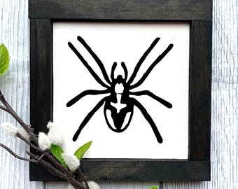 Spider Wooden Sign, Halloween Sign, Wooden Sign, Home Decor, Fall Kitchen Decor, Tiered Tray Decor, Living Room Decor, Fall Decor