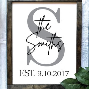 Family Name Wooden Sign, Personalized Sign, Home Decor, Monogram Farmhouse Sign, Last Name Custom Sign, Wedding Gift