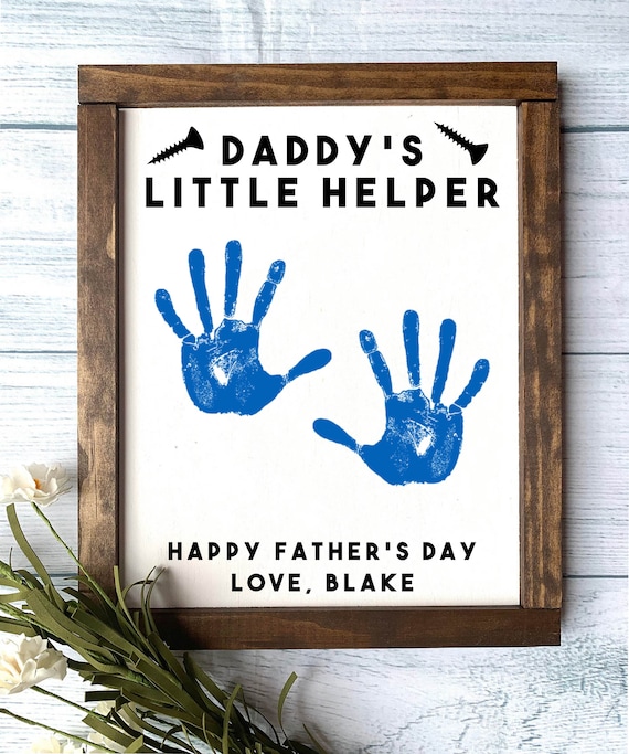 Daddy's Little Helper Father's Day Gift, Father's Day Wooden Sign