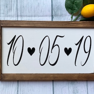 Custom Wedding Date Sign, Wooden Sign, Home Decor, Bridal Shower Gift, Wedding Gift, Personalized Sign, Wedding Decor
