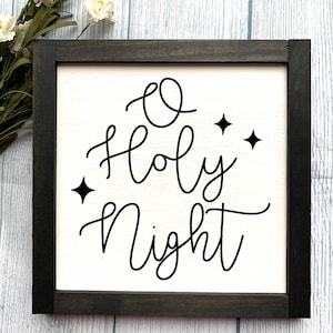 O Holy Night Wooden Sign, Winter Home Decor, Decor, Farmhouse Decor, Christmas Sign, Christmas Home Decor, Farmhouse Christmas