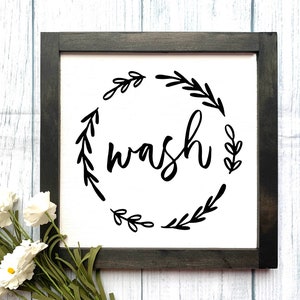 Wash Wooden Sign, Laundry Room Decor, Laundry Room Sign, Housewarming Gift, Home Decor, Gift, Rustic Home Decor, Farmhouse Sign