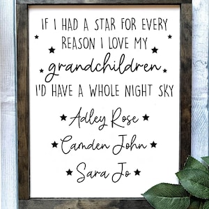 Star for Grandchildren - Christmas Gift for Grandparents, Gift for Grandpa Gift for Grandma, Gift under 50, Christmas Present, Grandchildren