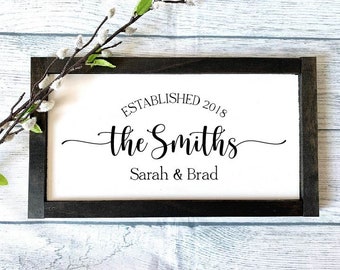 Family Name Wooden Sign, Personalized Sign, Home Decor, Monogram Farmhouse Sign, Last Name Custom Sign, Wedding Gift