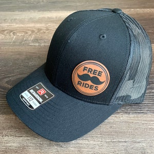 Free Rides-Mustaschhatt, Richardson 112 Trucker Hat, Mustaschhatt, Present till man, Present till pappa, Fars dag-present, Truckerhatt till pappa