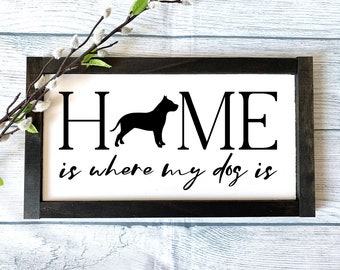 Pitbull Wooden Sign, Dog Lover Decor, Dog Sign, Home Decor, Gift, Rustic Home Decor, Farmhouse Sign, Mother's Day Gift, Dog Mom