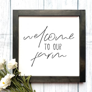 Welcome To Our Farm Wooden Sign, Farmer Decor, Farmer Sign, Farmer Gift, Farm Decor, Home Decor, Gift, Rustic Home Decor