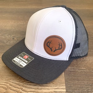 Men’s Antler Hat, Richardson 112 Trucker Hat, Hunting Hat, Gift for Hunter, Gift for Dad, Father’s Day gift, Trucker Hat for Dad