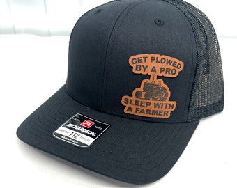 Plow A Pro - Farmer Hat, Richardson 112 Trucker Hat, Funny Hat, Gift for Man, Gift for Husband, Boyfriend gift, Trucker Hat for Farmer