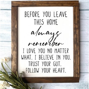 Always Remember Wooden Sign, Entryway Decor, Housewarming Gift, Encouragement Sign, Home Decor, You Are Loved Sign, Farmhouse Wooden Sign