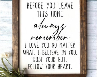 Always Remember Wooden Sign, Entryway Decor, Housewarming Gift, Encouragement Sign, Home Decor, You Are Loved Sign, Farmhouse Wooden Sign