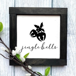 Jingle Bells Mini Wooden Sign, Winter Home Decor, Rustic Decor, Farmhouse Decor, Christmas Sign, Christmas Home Decor, Farmhouse Christmas