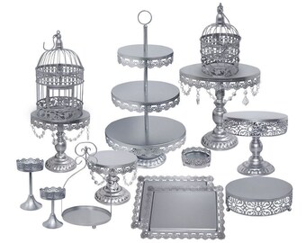 crystal cake stand etsy