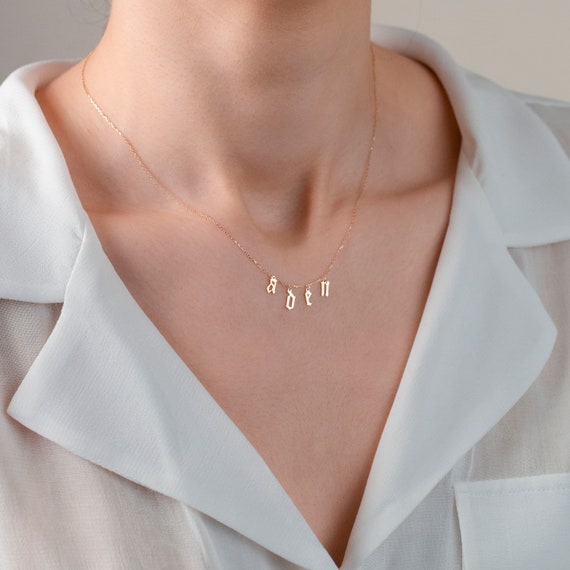 Hanging letter necklace sale