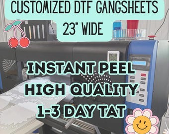 DTF Gang Sheet Custom | Direct to Film Transfers | Upload Your Design | Heat Press Ready