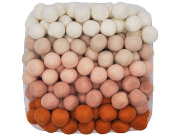 Blush Felt Balls Wholesale | DIY Blush Felt Ball Garland Pompoms Balls | Blush Wool Felt Pom Poms Garland | DIY 2.5 cm Bulk Wool Felt Balls