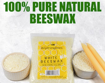 Anythingbees Organic White Handmade Beeswax Pellets - 1lb