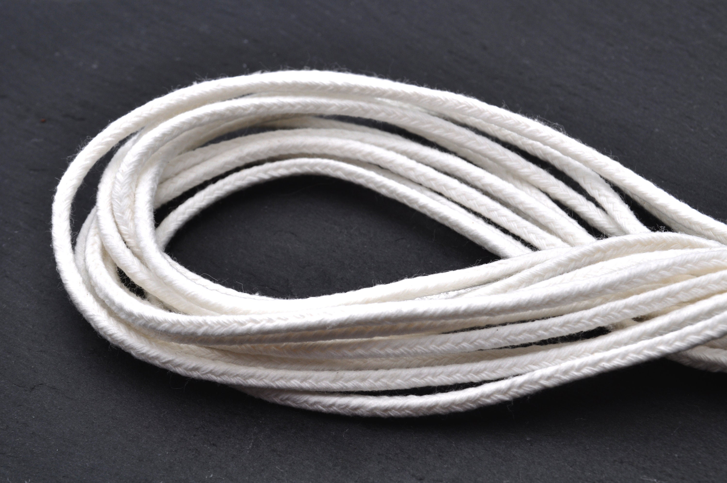 Cotton Wick for Candles Large Diameter. Circle Braided Cotton Wick, Candle  Making Supplies, Beeswax Candle Wick 