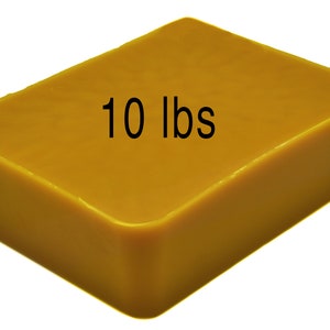 Bulk Yellow Beeswax Block or Pellets- Pure & Local USA