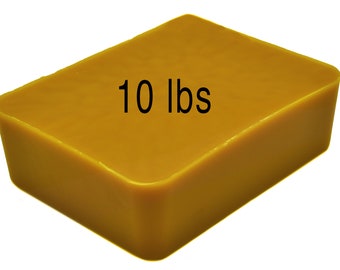 Bulk Yellow Beeswax Block or Pellets- Pure & Local USA
