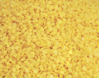 Bulk Yellow Beeswax Pellets - Pure & Local USA - or Wicks