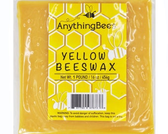 Anythingbees Organic Yellow Handmade Beeswax Pellets - 1lb