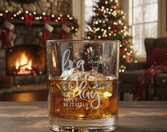 A Christmas Story inspired drinking glass, made in the USA, whiskey glass, wedding gift, fathers day, gift for him, 11oz