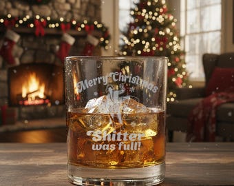 Griswold National Lampoons Christmas Vacation inspired drinking glass, made in the USA, whiskey glass, gift for her, gift for him, 11oz