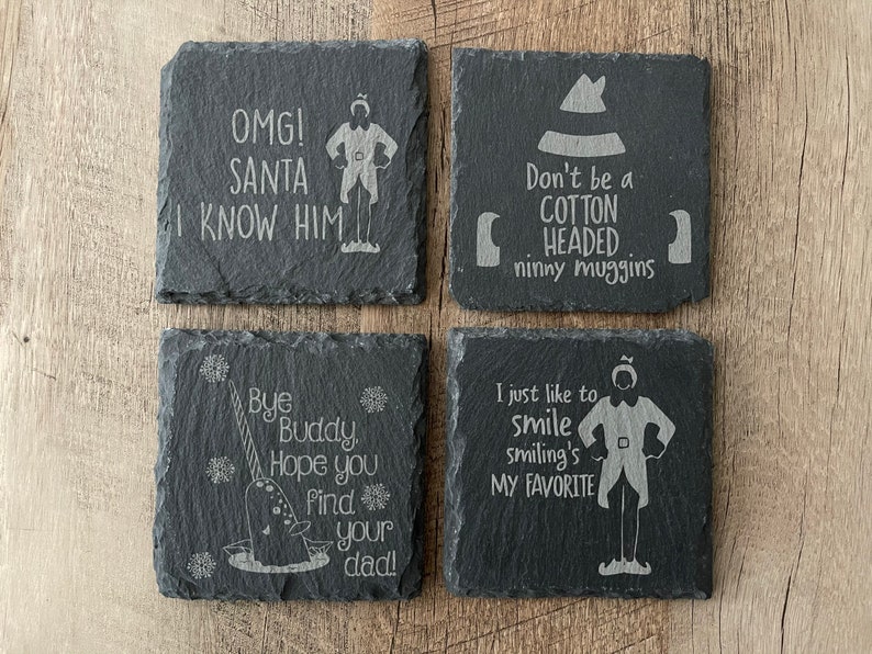 CityLimitDesigns Buddy the Elf Coasters - Thumbnail 4