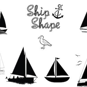 Sailboat SVG Bundle Logo Sail Boat AI Logos Yacht Clipart, Sailing Cut Files For Silhouette Vector, Svg, Png, Eps, PDF Design Files