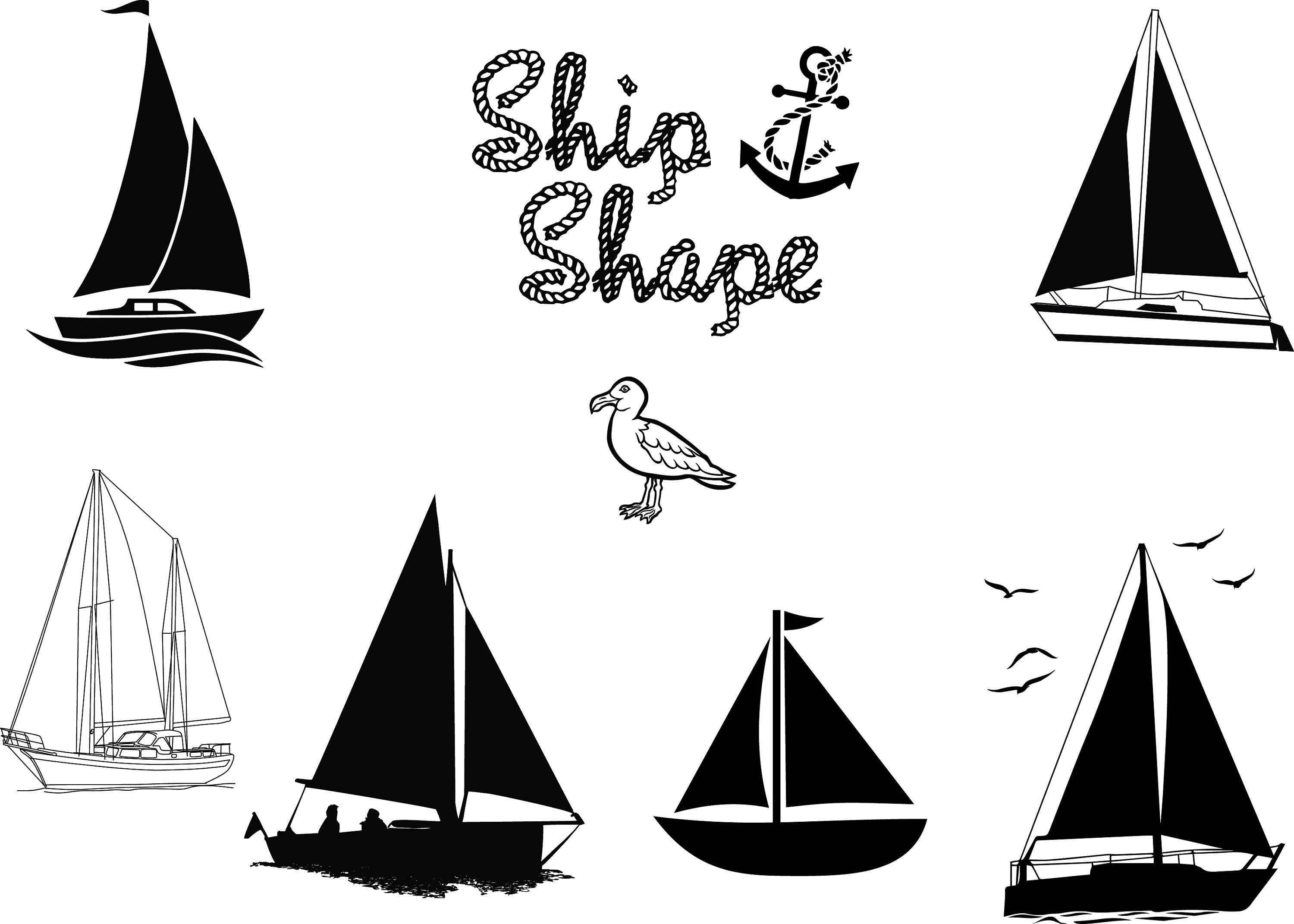 Sail Boat Svg File Yacht Svg Cut File Silhouette Studio Etsy Images